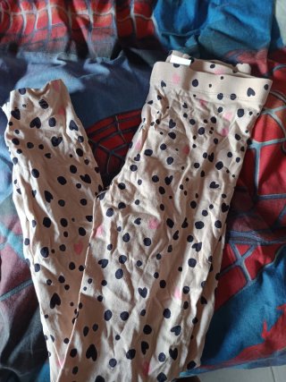 Leggings Talla 8-9 Años Estampado Corazones