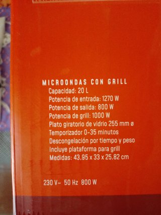 Microondas Saivod con Grill