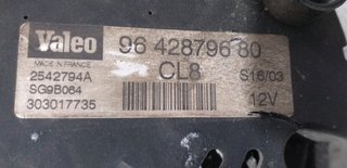 Alternador citroen 9642879680 c3 pluriel 304779