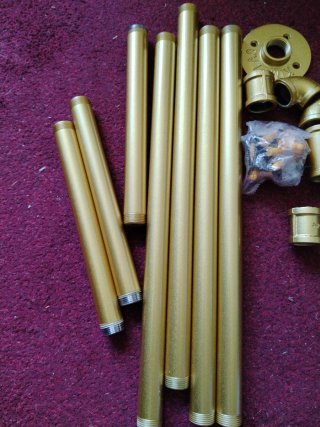 Accesorios Tubería Metal Dorados