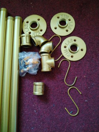 Accesorios Tubería Metal Dorados