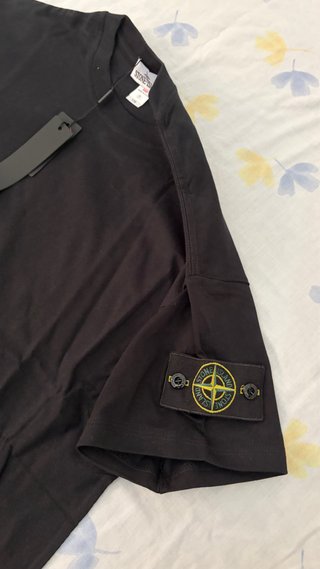 Camiseta Negra Stone Island Talla L