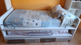 Mueble juvenil cama nido y armario.