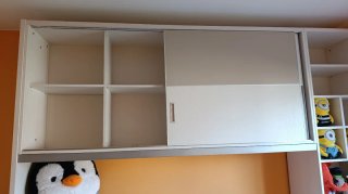 Mueble juvenil cama nido y armario.