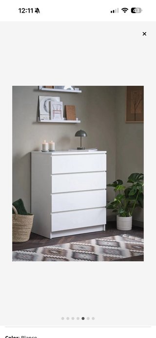 Cómoda 4 cajones LIMFJORDEN blanca