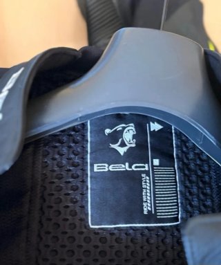 Mono de moto Bela negro y amarillo xS