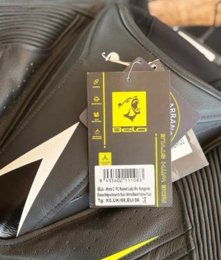 Mono de moto Bela negro y amarillo xS