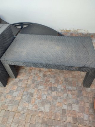 Conjunto Muebles Terraza Ratán Gris