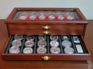 Mueble expositor colecciones monedas,onzas,medalla