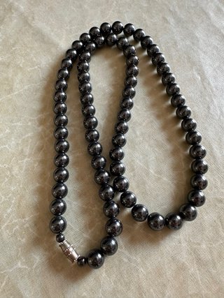 Collana Ematite Pietra Liscia Lucida