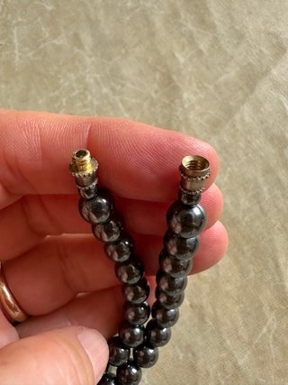 Collana Ematite Pietra Liscia Lucida