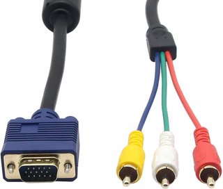VGA to RCA AV VGA/HD15/RGB a 3 RGB Componente para TV/HDTV Cable 2 Metros