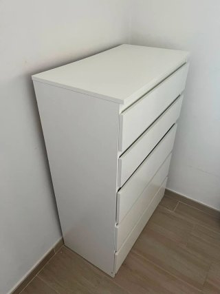 Cómoda Ikea Kullen 5 cajones Blanca