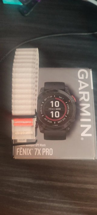 Correa 26mm Garmin Fenix 7X Pro Beige/Rojo