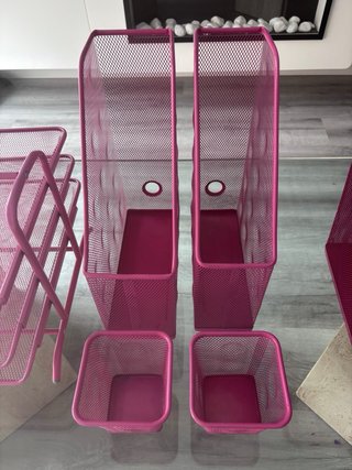 Set escritorio organizador fucsia
