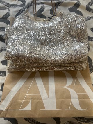 Conjunto Zara lentejuelas talla 6