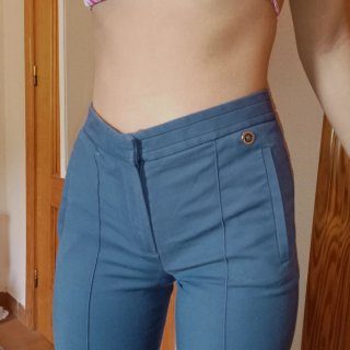 Pantalón pitillo azul Massimo Dutti