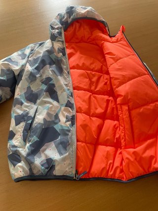 Chaqueta de esquí reversible azul y naranja NUEVA