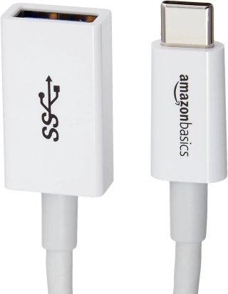 Amazon Basics Cable Adaptador convertidor Hembra de USB-C a USB-A 3.1, 1.ª Gen