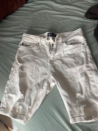 Pantalón corto vaquero blanco Bang 10 Talla M
