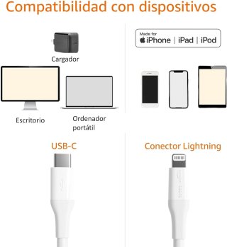 Cable USB-2.0 tipo C a Lightning