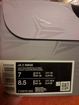 Zapatillas Nike JA 2 XMAS Grises Doradas