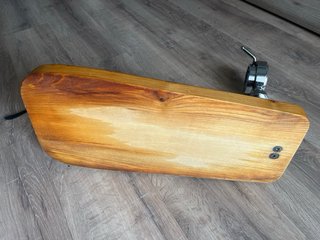 Jamonero basculante acero inox y roble