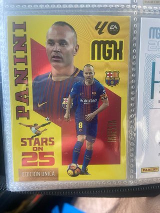 Cromo Panini FC Barcelona Iniesta Stars on 25