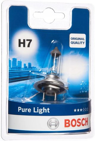 Bosch H7 Pure Light Lámpara para faros, 12 V 55 W