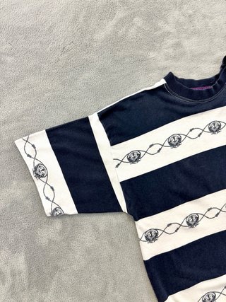 Maglia Vintage a Strisce con grafica Nautica