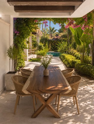 Mesa de teca exterior 230x80