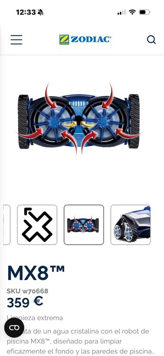 Robot Limpiafondos Zodiac MX8 Piscina nuevo