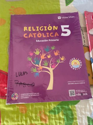 Libro quinto de primaria religión católica