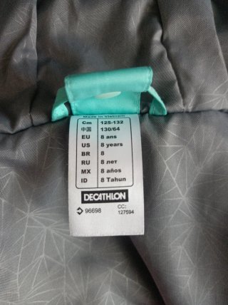Chaqueta Esquí Niña Quechua Talla 8-10 años