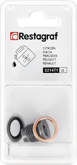 Restagraf – Tapón de Drenaje con Junta montada – M16-1,5 x 17 mm