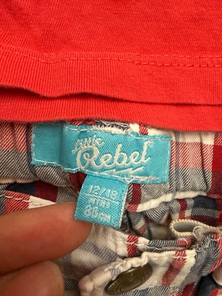 Conjunto T-shirt e Calções Xadrez