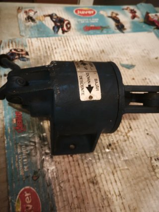 Bomba manual azul