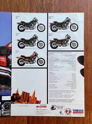 Folleto Yamaha XV535/535S Virago