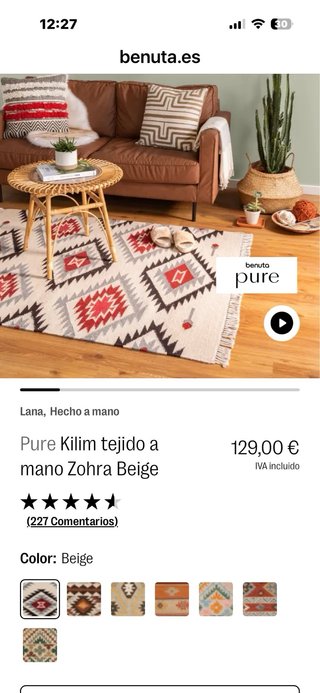 Alfombra/Kilim lana y algodon