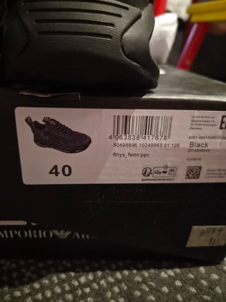 Zapatillas Emporio Armani Talla 40 Negro/Oro