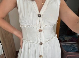 Vestido / sobrecamisa /chaleco lino de Zara