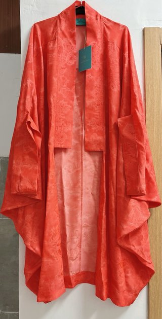 Kimono Zara Marisa Berenson x Jacquard Rojo