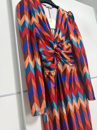 Vestido estampado geométrico talla S/M