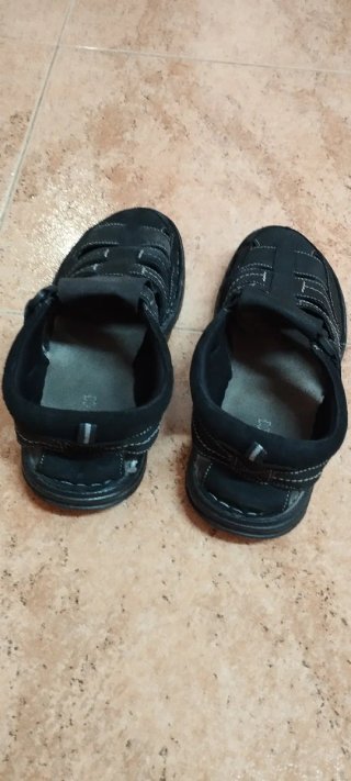 Cangrejeras de piel seminuevas (marrón y negro)