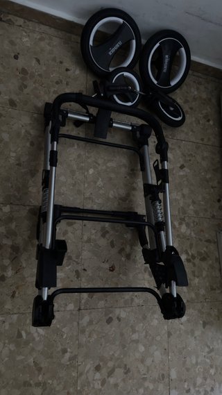 Carrito de bebé 3 en 1 gris