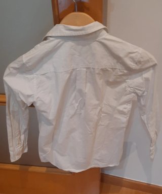 Camisa blanca manga larga 7-8 años zara kids