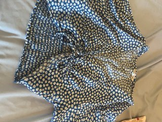 Blusa azul floral Talla 34