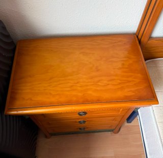 Dormitorio completo madera y forja
