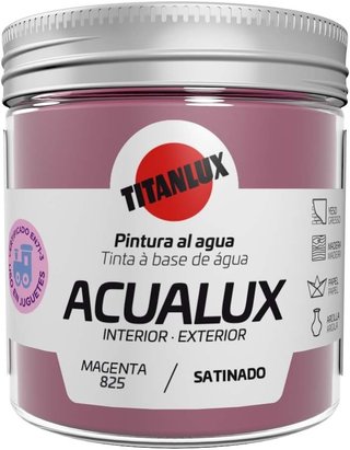 Titanlux Acualux pintura acrílica multiadherente Satinado Magenta 75 ml