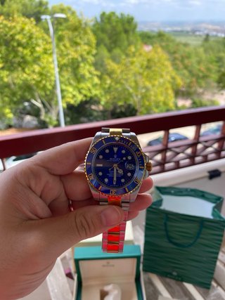 Rolex Submariner Dos Tonos Azul/Oro